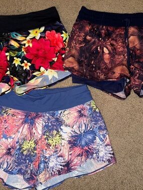 Lot 3 Calia by Carrie Underwood Athletic Shorts - Floral, Sand Mandala, Multi